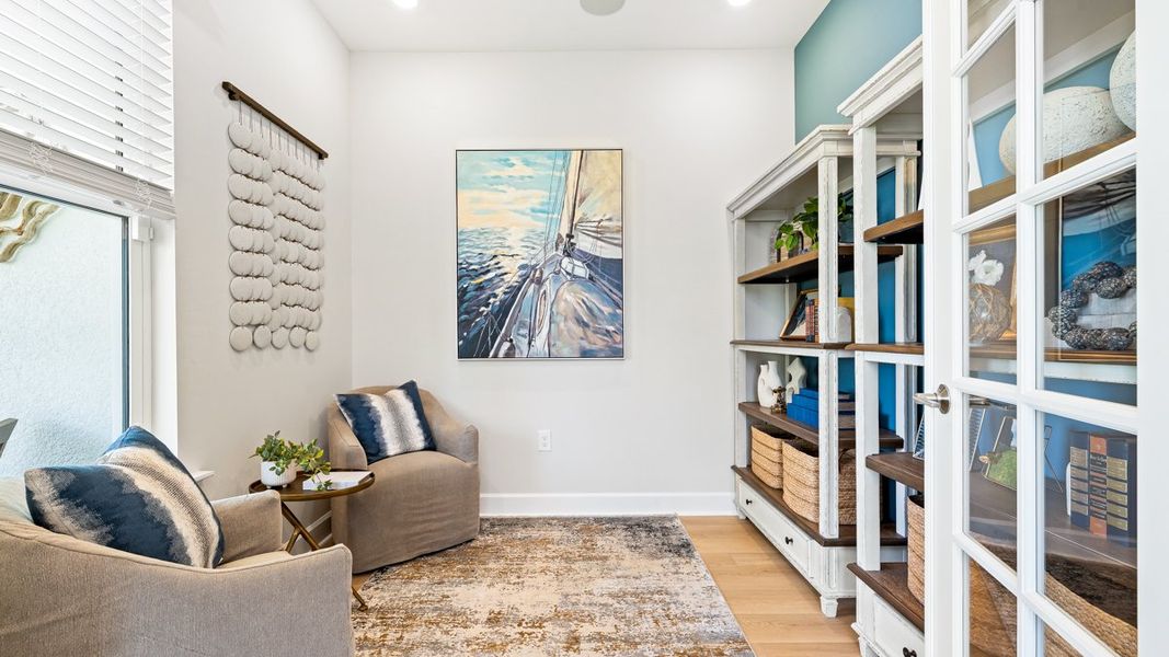 Representative furnished interior of a home built from the Alta by Taylor Morrison in Esplanade at Wellen Park, Englewood (Image 12).