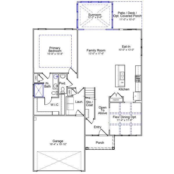 2D floor plan layout of this home in East Wynd, Hampstead, NC (Image 5). 2D floor plan layout of this home in East Wynd, Hampstead, NC (Image 5).