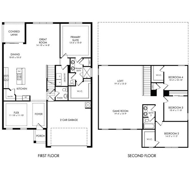 2D floor plan layout of this home in Coasterra - Reserve Series, Palmetto, FL (Image 3).