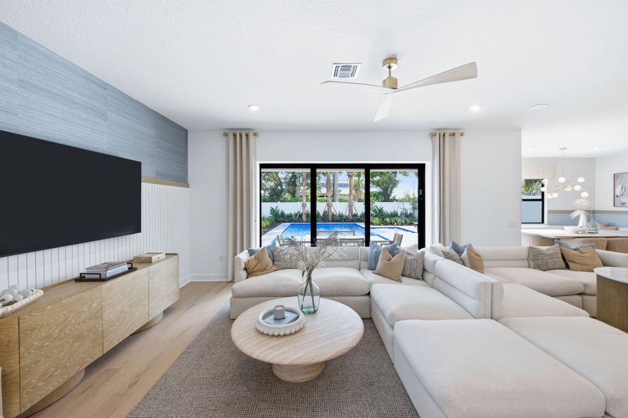 Representative furnished interior of a home built from the Scarlett by DiVosta in The Reserve at Eastpointe, Palm Beach Gardens (Image 26).