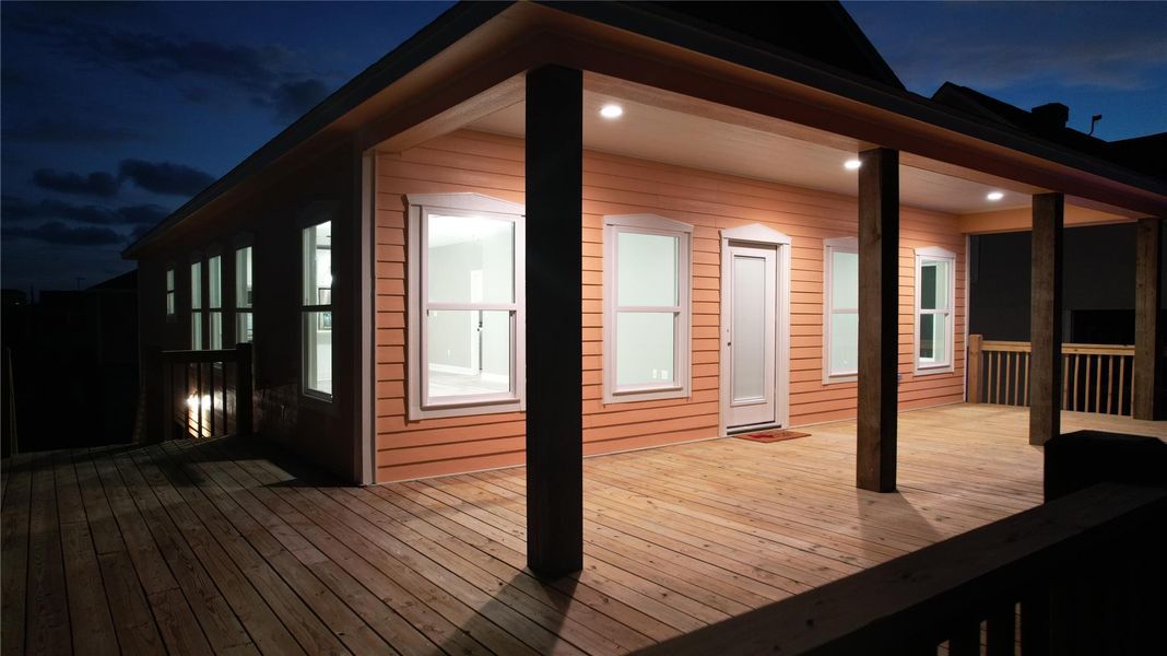 Left Front Patio - Night