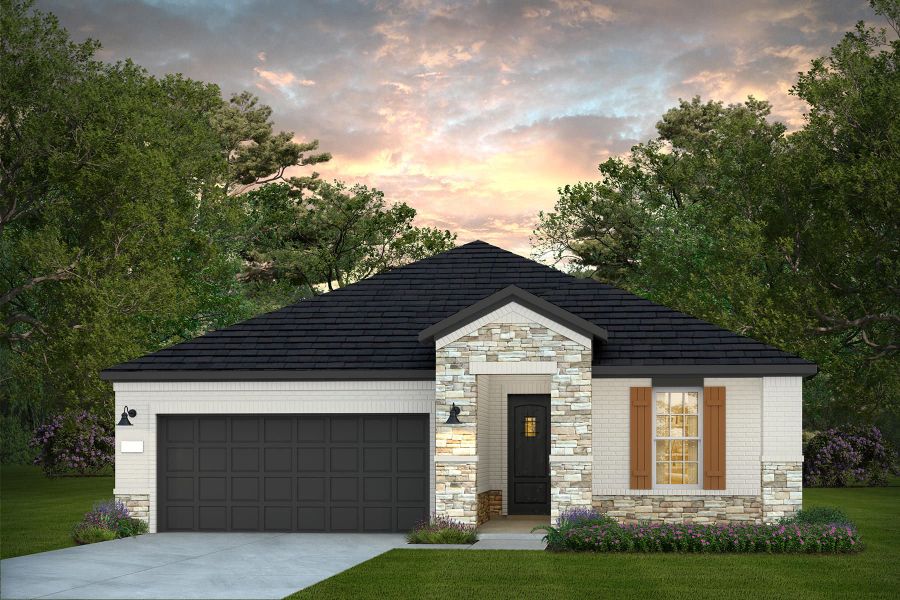 Representative exterior photo of a completed home built from the Prosperity by Del Webb in Del Webb Fulshear, Fulshear, TX (Image 25).