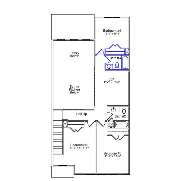 2D floor plan layout of this home in Bally Castle, Murrells Inlet, SC (Image 4).