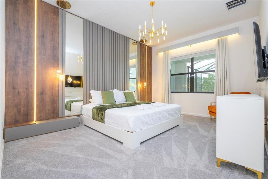 Furnished interior view inside a new home in , Orlando (Image 33).