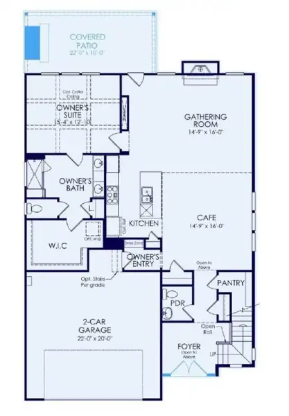 2D floor plan layout of this home in Villages at Sharon Springs, Cumming, GA (Image 4).