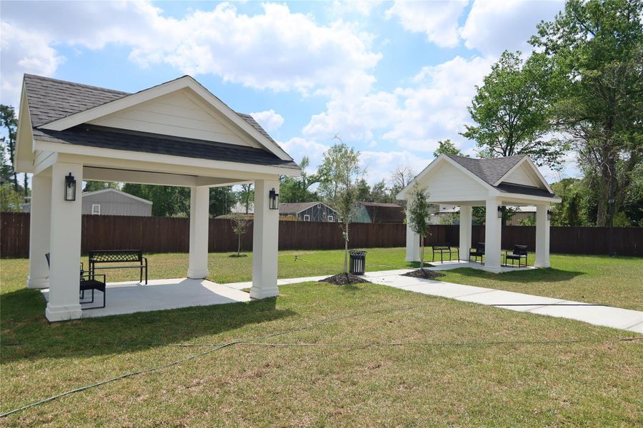 Exterior details and patio area of a home in , Houston (Image 23).