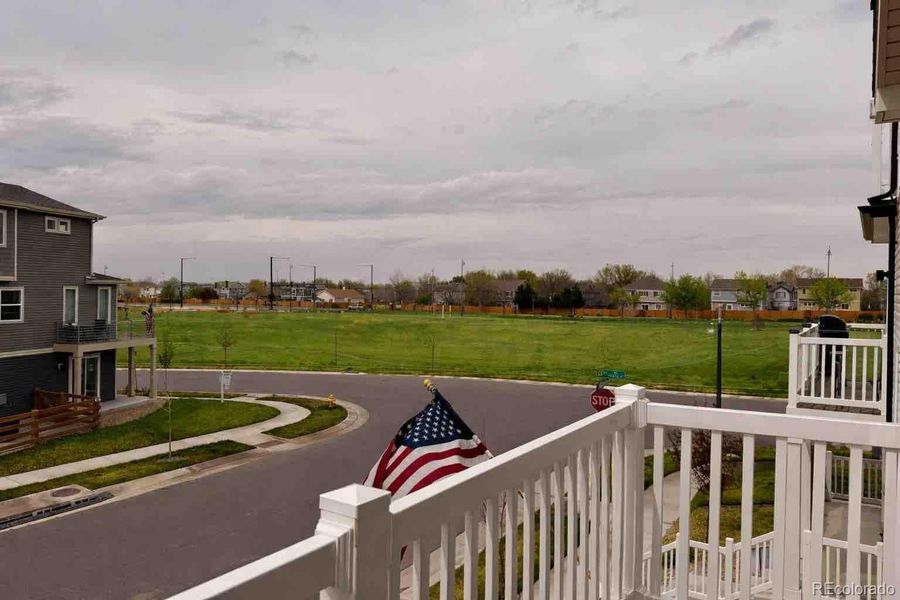 Balcony view of Mtns on a clear day