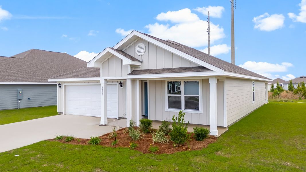 Representative exterior photo of a completed home built from the The Cali by D.R. Horton in Liberty, Panama City, FL (Image 20).