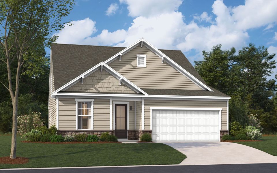Representative exterior photo of a completed home built from the The Garland by Stanley Martin Homes in The Retreat at Laurelbrook, Sherrills Ford, NC (Image 20).
