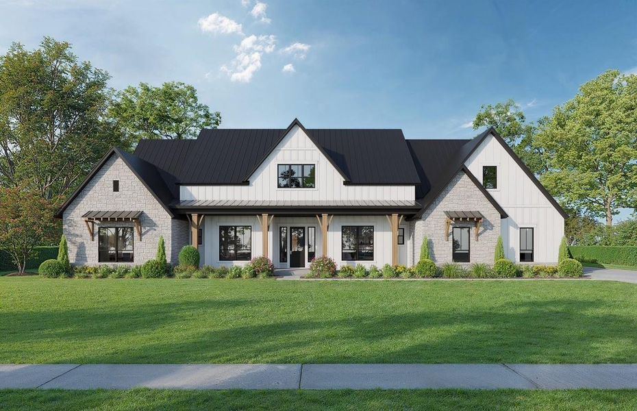 Front exterior of a new home in , Georgetown, TX, highlighting curb appeal (Image 4).