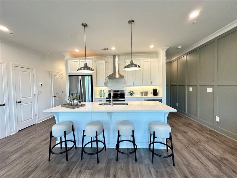 Furnished interior view inside a new home in Market Square at Sawnee Village, Cumming (Image 17). Furnished interior view inside a new home in Market Square at Sawnee Village, Cumming (Image 17).