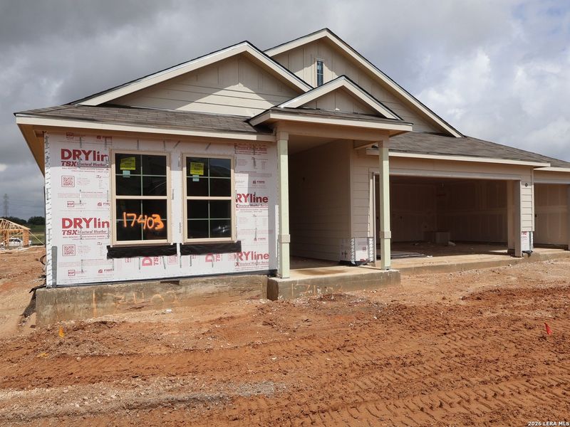In-progress construction of a new home in Hickory Ridge, Elmendorf, TX (Image 32).