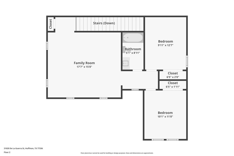 2D floor plan layout of this home in Landing Meadows - Premier Series, New Caney, TX (Image 3).