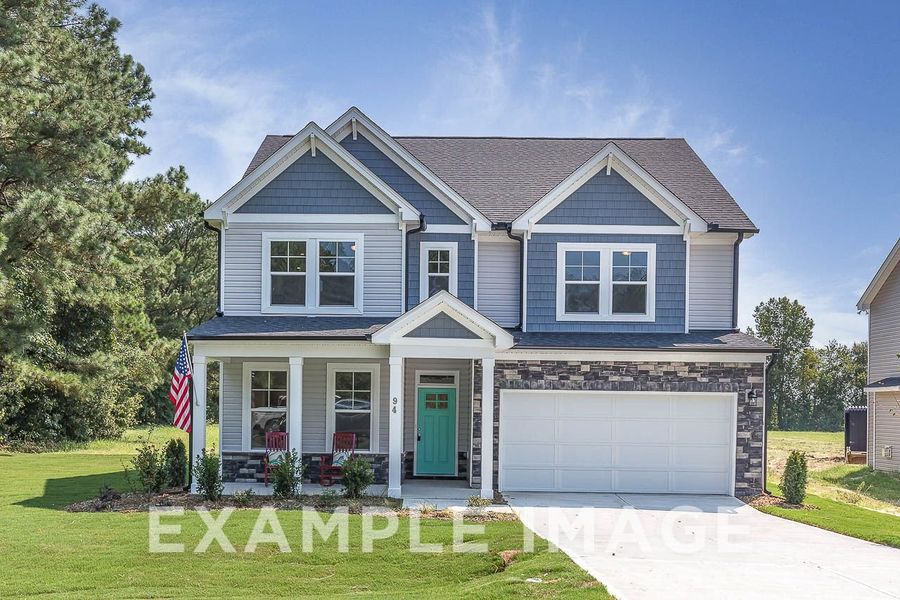 Representative exterior photo of a completed home built from the The Chestnut by Davidson Homes LLC in Retreat at North Main, Lillington, NC (Image 27).
