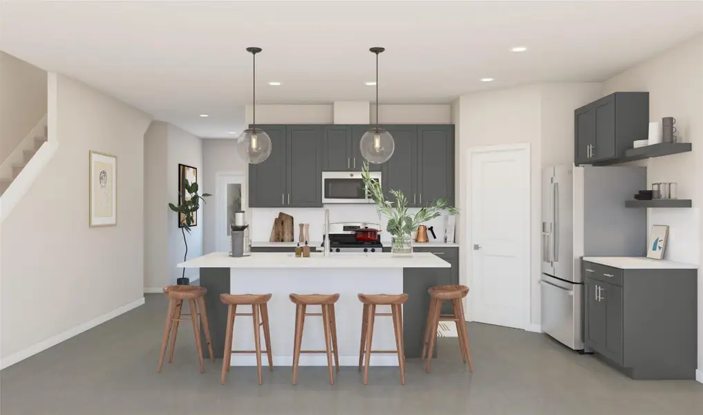 Stylish island kitchen (*Artist rendering used for illustration purposes only.) Stylish island kitchen (*Artist rendering used for illustration purposes only.)