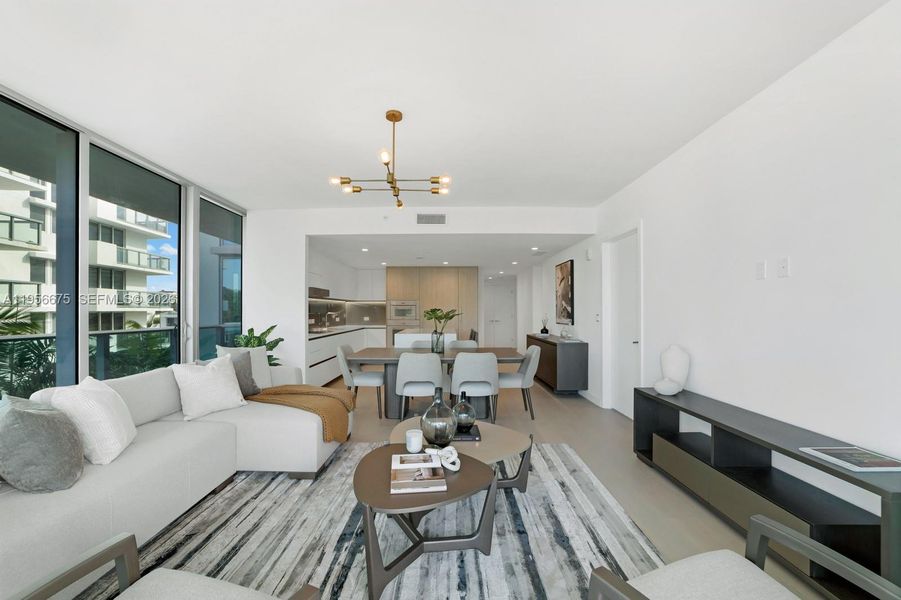 Furnished interior view inside a new home in , Bay Harbor Islands (Image 7).