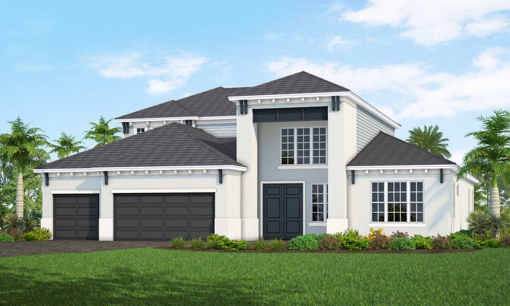 Representative exterior photo of a completed home built from the Azure by Neal Communities in Windward, Sarasota, FL (Image 2).