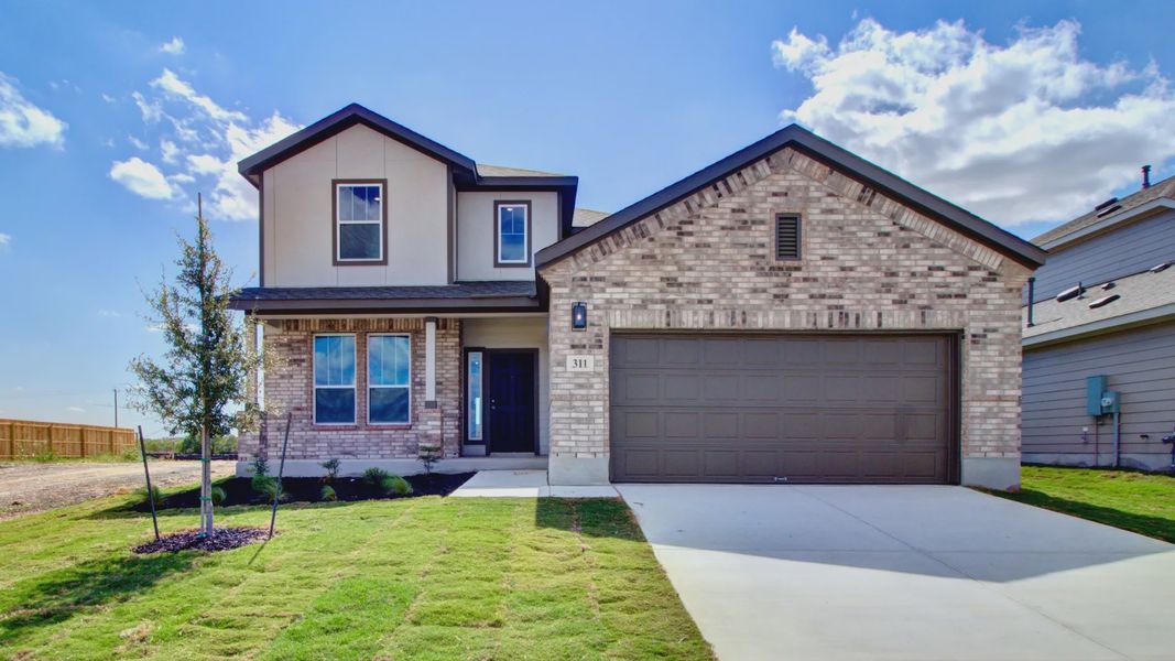 Front exterior of a home in the Westridge - Landmark community, located in San Antonio, TX (Image 11).
