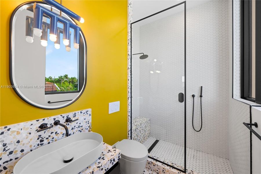 Furnished interior view inside a new home in , Miami Beach (Image 92).