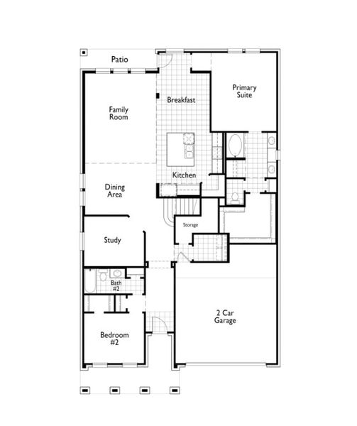 2D floor plan layout for the Waverley Plan by Highland Homes in Tavolo Park, Fort Worth, TX (Image 3). 2D floor plan layout for the Waverley Plan by Highland Homes in Tavolo Park, Fort Worth, TX (Image 3).