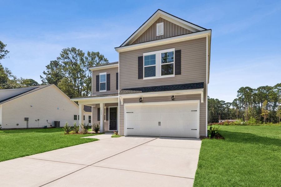 Front exterior of a new home in Discover Series - Select, Summerville, SC, highlighting curb appeal (Image 21).