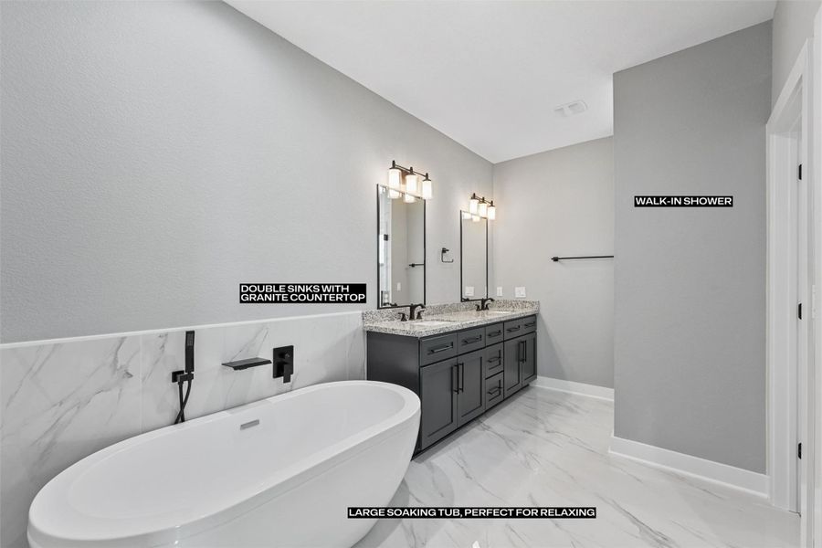 Furnished interior view inside a new home in , Houston (Image 11).