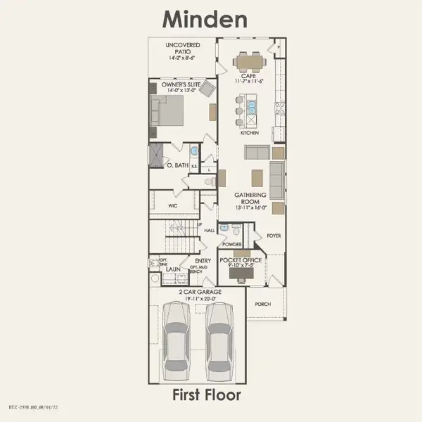 2D floor plan layout of this home in Pulte Homes at Two Step Farm, Montgomery, TX (Image 3). 2D floor plan layout of this home in Pulte Homes at Two Step Farm, Montgomery, TX (Image 3).