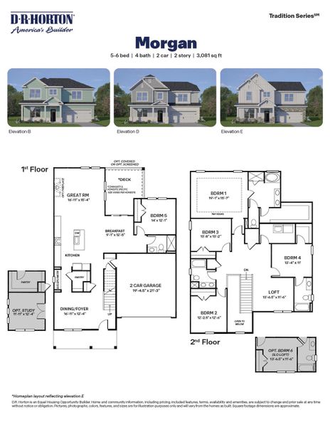 2D floor plan layout for the Morgan by D.R. Horton in Kalas Falls, Wake Forest, NC (Image 3). 2D floor plan layout for the Morgan by D.R. Horton in Kalas Falls, Wake Forest, NC (Image 3).