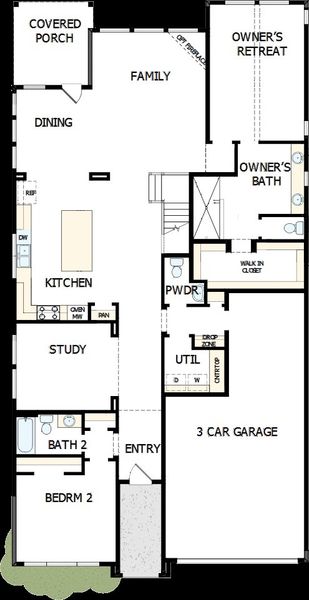 2D floor plan layout of this home in Painted Tree - Classic Series, McKinney, TX (Image 3). 2D floor plan layout of this home in Painted Tree - Classic Series, McKinney, TX (Image 3).