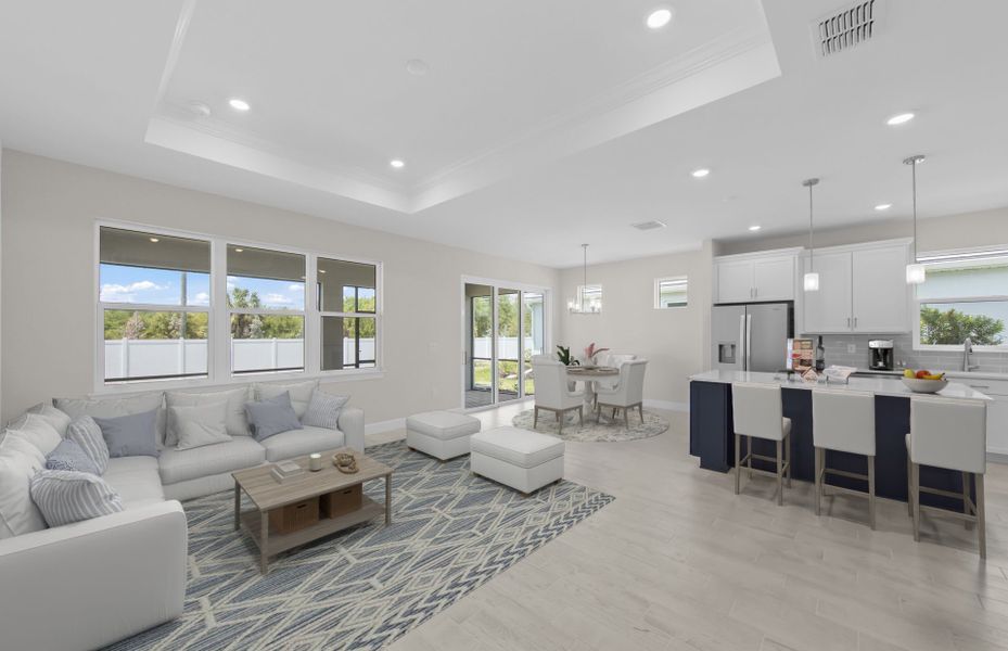 Furnished interior view inside a new home in Shores at Stillwater, Englewood (Image 10).