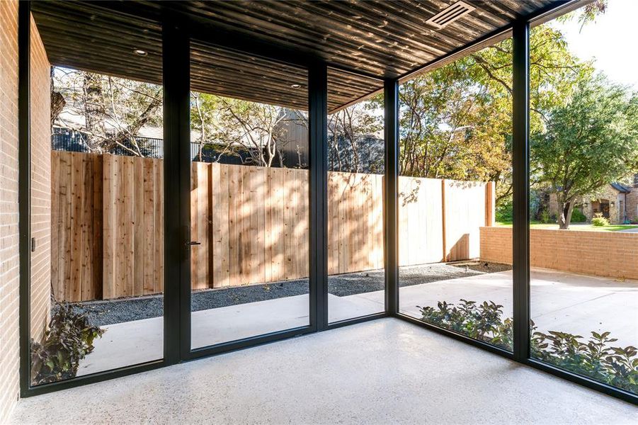 Exterior details and patio area of a home in , Dallas (Image 23).