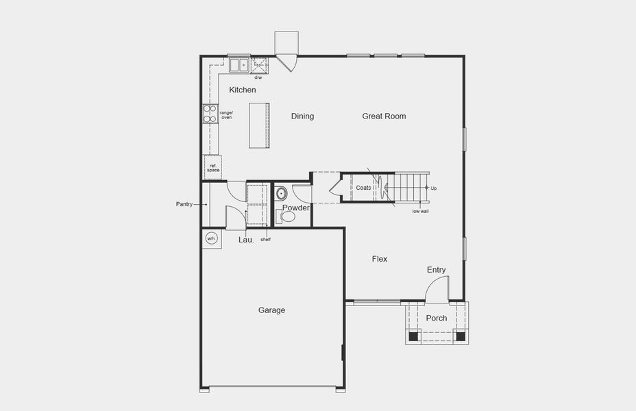 2D floor plan layout for the Plan 2153 by KB Home in Legend Heights - Sterling Collection, New Braunfels, TX (Image 13). 2D floor plan layout for the Plan 2153 by KB Home in Legend Heights - Sterling Collection, New Braunfels, TX (Image 13).