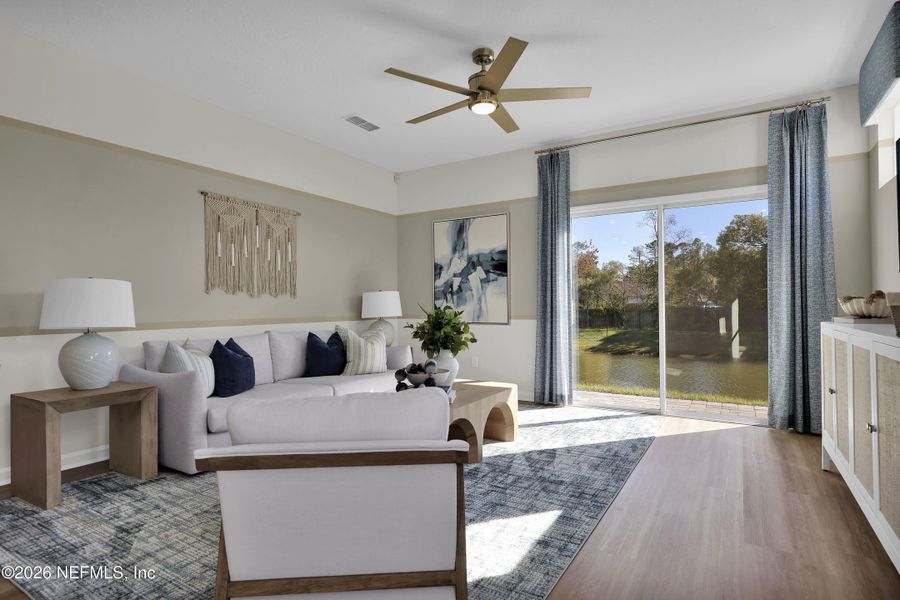 Furnished interior view inside a new home in Baxley Villas, Middleburg (Image 10). Furnished interior view inside a new home in Baxley Villas, Middleburg (Image 10).