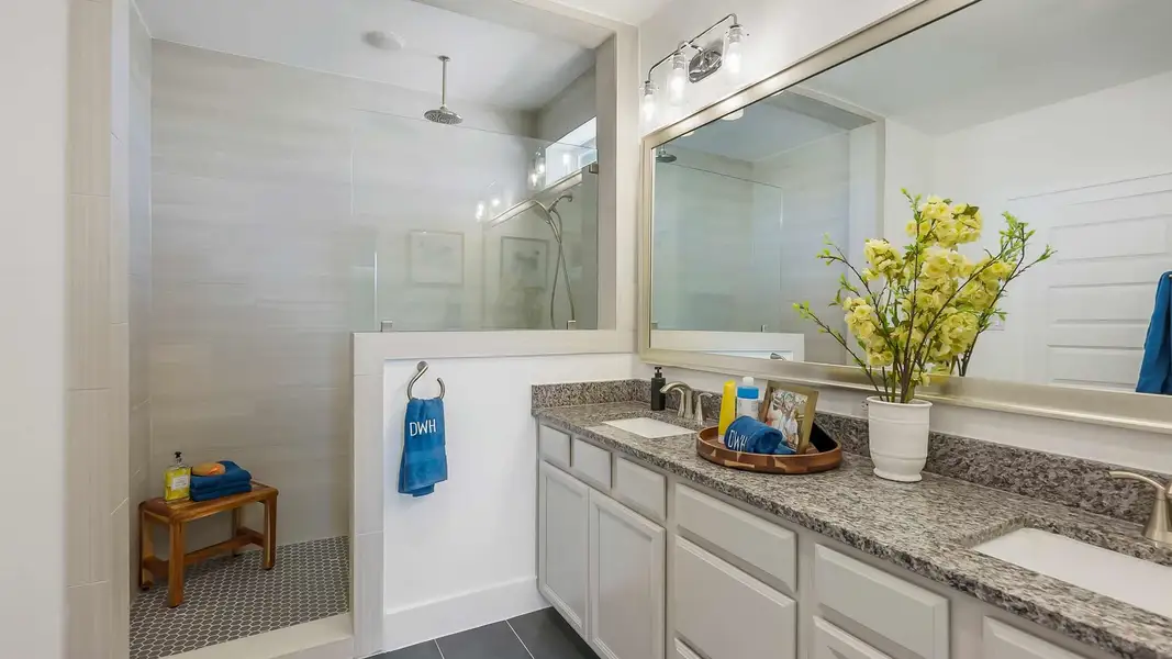 Furnished interior in a model home at Emerald Heights at Bridgeland Central – 35’ Alley in Cypress (Image 20). Furnished interior in a model home at Emerald Heights at Bridgeland Central – 35’ Alley in Cypress (Image 20).