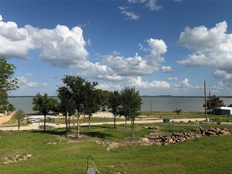 Lake view from front yard