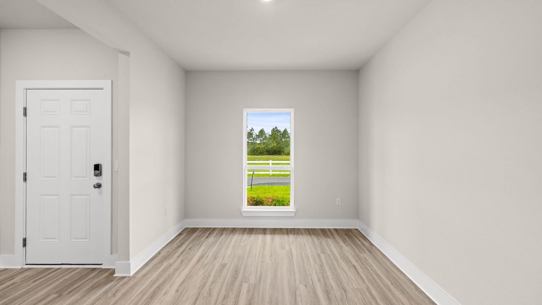 Representative unfurnished interior of a home built from the The Alabaster by D.R. Horton in Buffer Farms, Port Saint Joe (Image 18). Representative unfurnished interior of a home built from the The Alabaster by D.R. Horton in Buffer Farms, Port Saint Joe (Image 18).