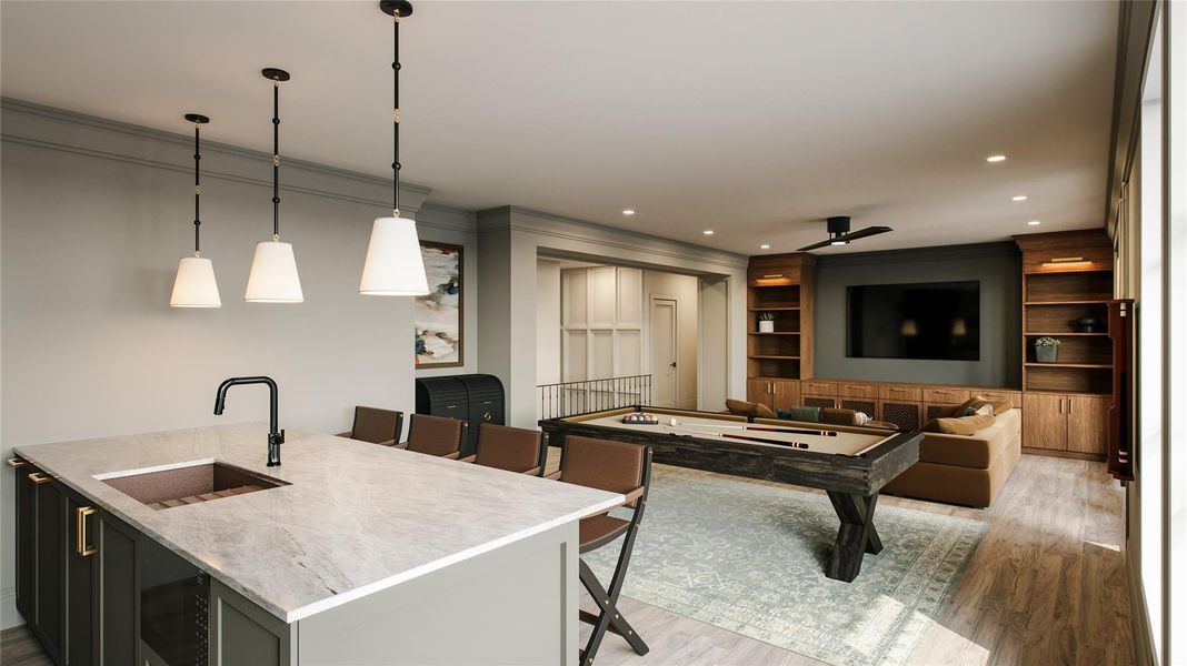 Furnished interior view inside a new home in The Overlook at Westlake, Austin (Image 5). Furnished interior view inside a new home in The Overlook at Westlake, Austin (Image 5).