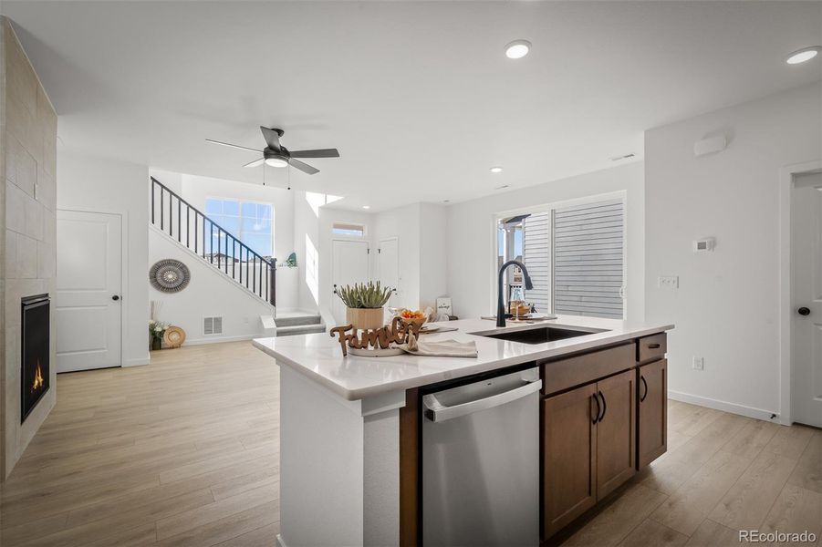 Furnished interior view inside a new home in Revel Crossing at Wolf Ranch – The Ascent Collection, Colorado Springs (Image 13).