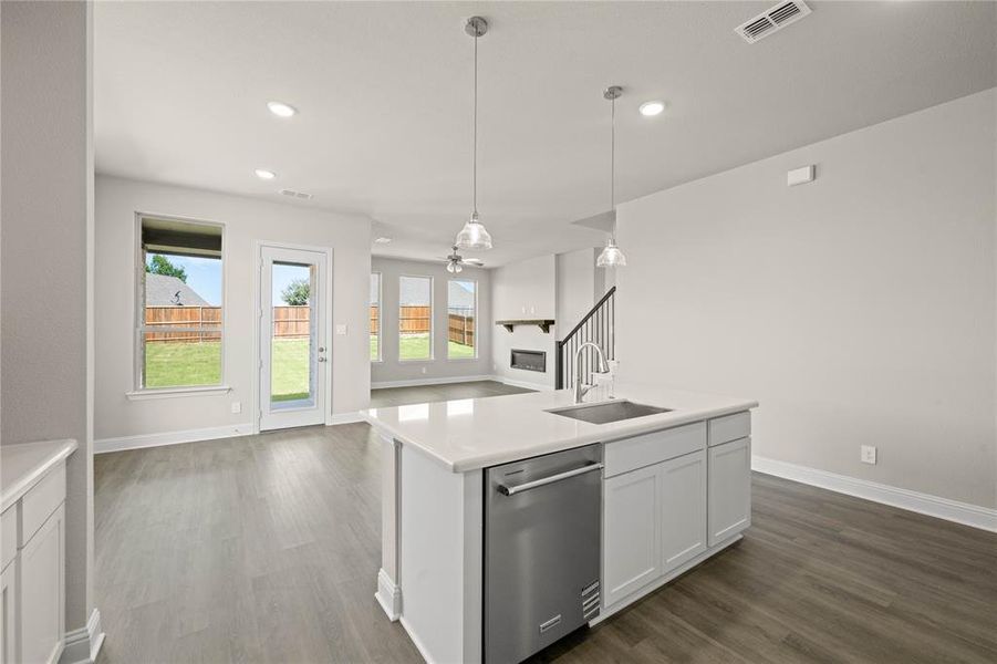 Furnished interior view inside a new home in Country Hollow Sales Phase 1, Aledo (Image 11).