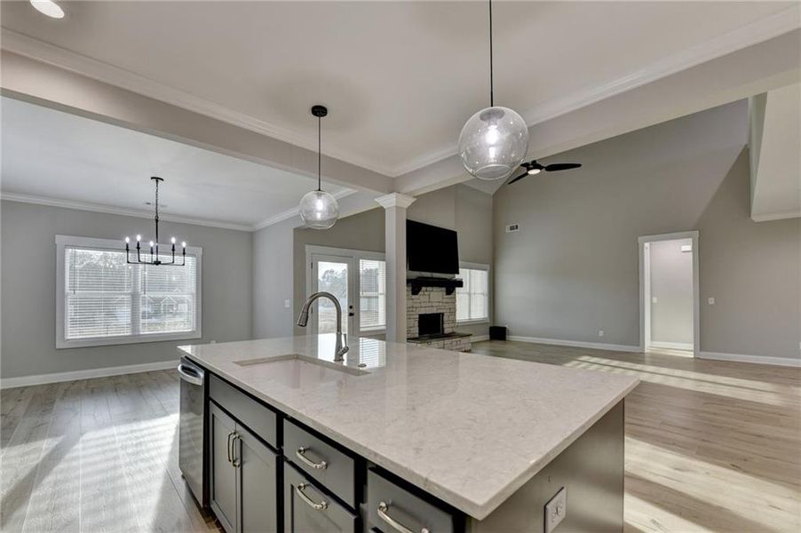 Furnished interior view inside a new home in , Greensboro (Image 5). Furnished interior view inside a new home in , Greensboro (Image 5).