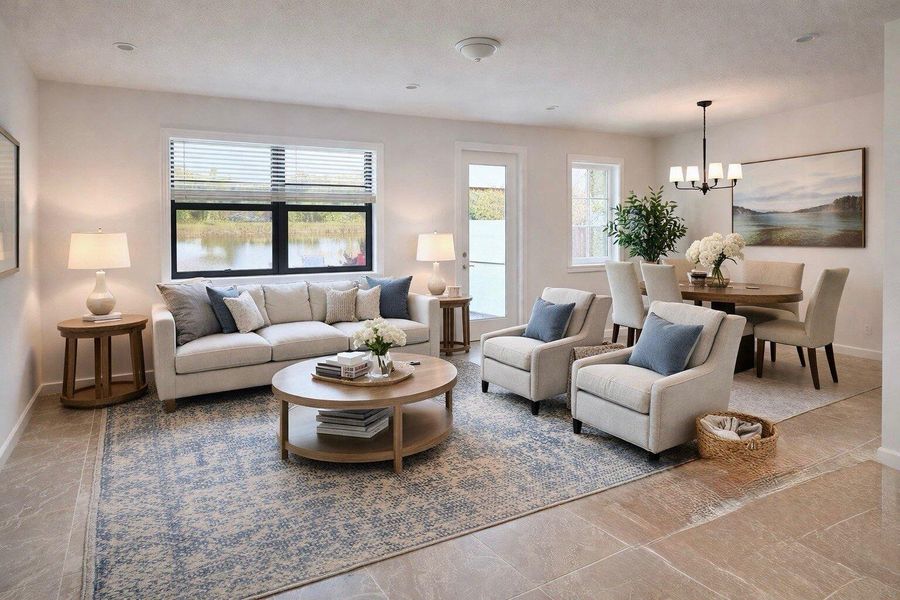 Living, virtually staged