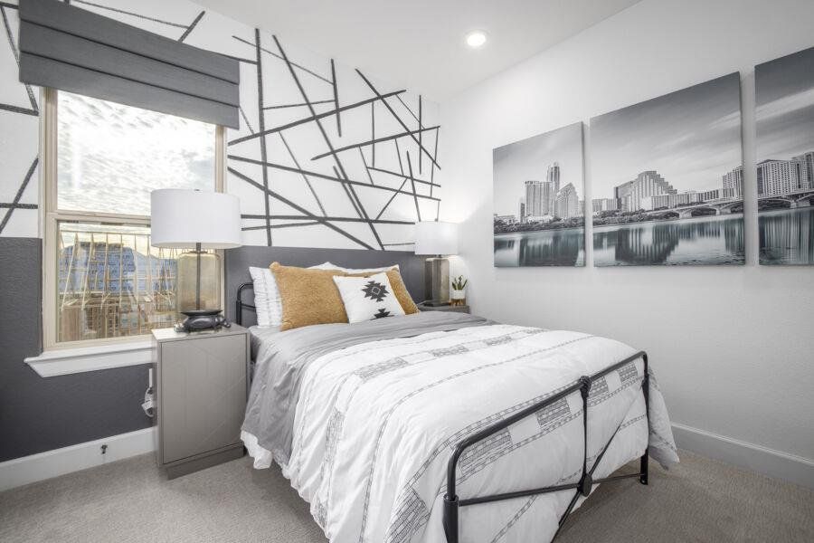 Furnished interior view inside a new home in Cascades at Onion Creek, Austin (Image 19). Furnished interior view inside a new home in Cascades at Onion Creek, Austin (Image 19).