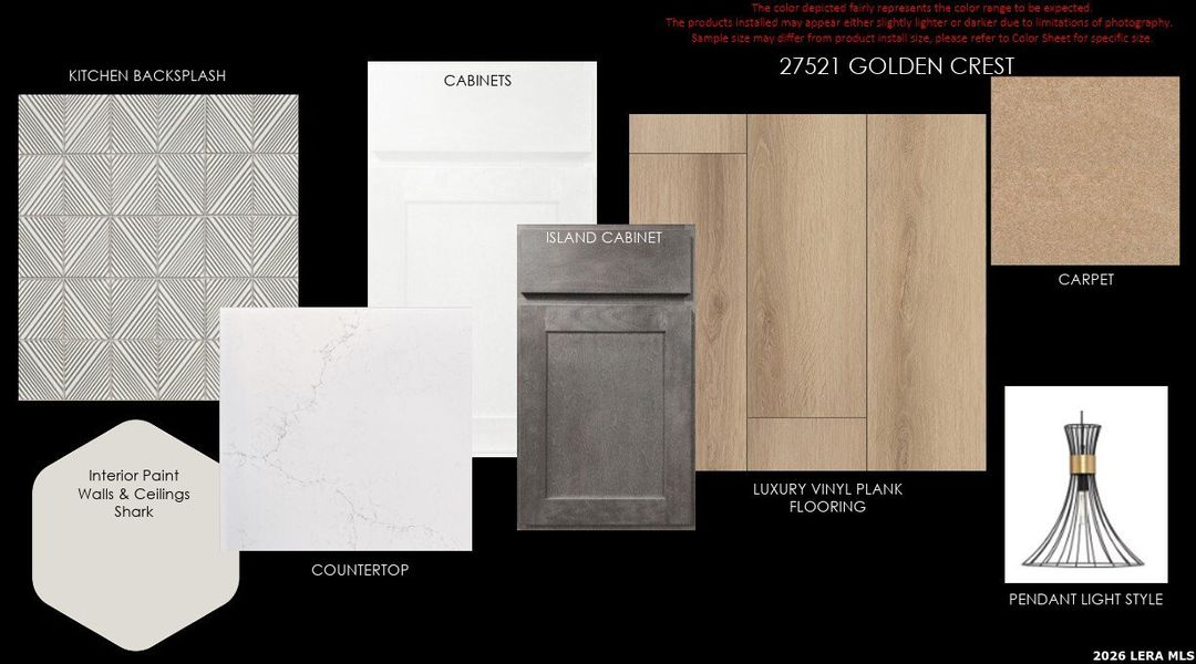 Sample of building materials used in homes in Windsong, Boerne (Image 13). Sample of building materials used in homes in Windsong, Boerne (Image 13).