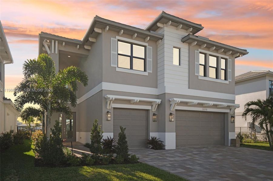 Front exterior of a new home in , Palm Beach Gardens, FL, highlighting curb appeal (Image 25).