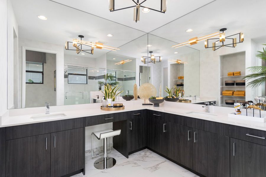 Representative furnished interior of a home built from the Palazzo by GL Homes in Valencia Parc at Riverland, Port St. Lucie (Image 17).