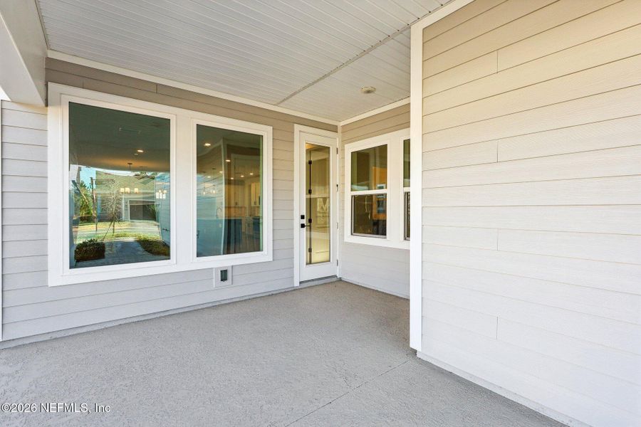 Exterior details and patio area of a home in Brookside at Shearwater, St. Augustine (Image 4).