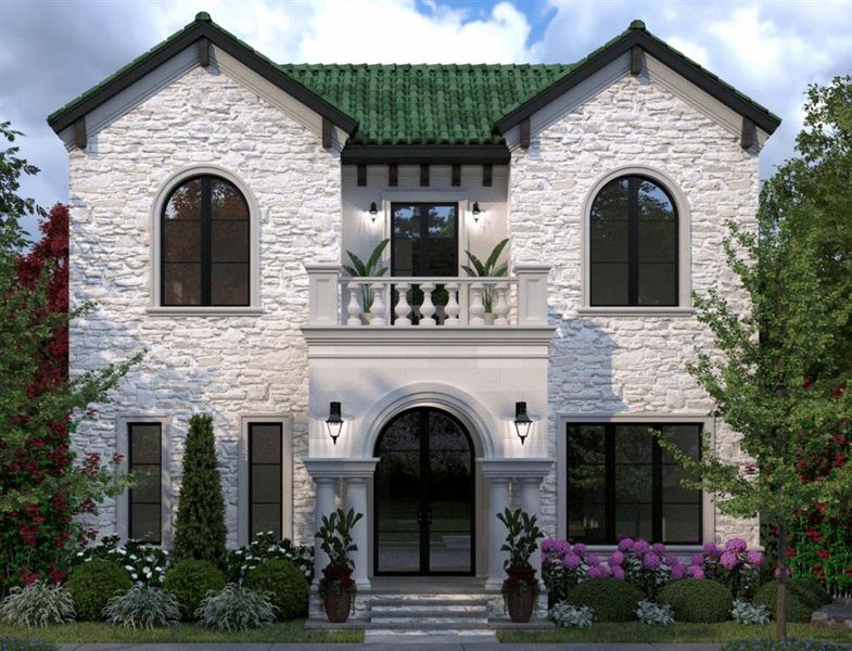 Front exterior of a new home in , Southlake, TX, highlighting curb appeal (Image 1).