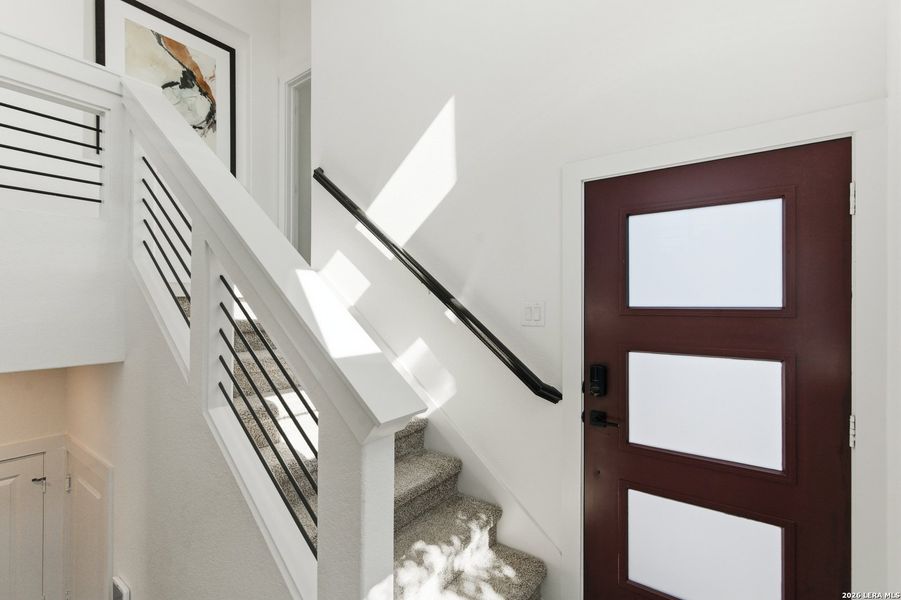 Furnished interior view inside a new home in Centero at Stone Oak, San Antonio (Image 22).