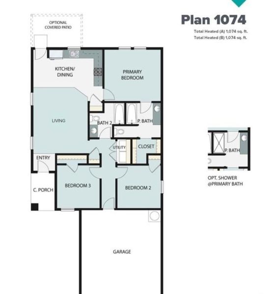 2D floor plan layout of this home in Cloverleaf, Austin, TX (Image 3).