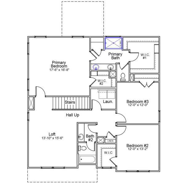 2D floor plan layout of this home in Fieldstone, Lexington, NC (Image 4).